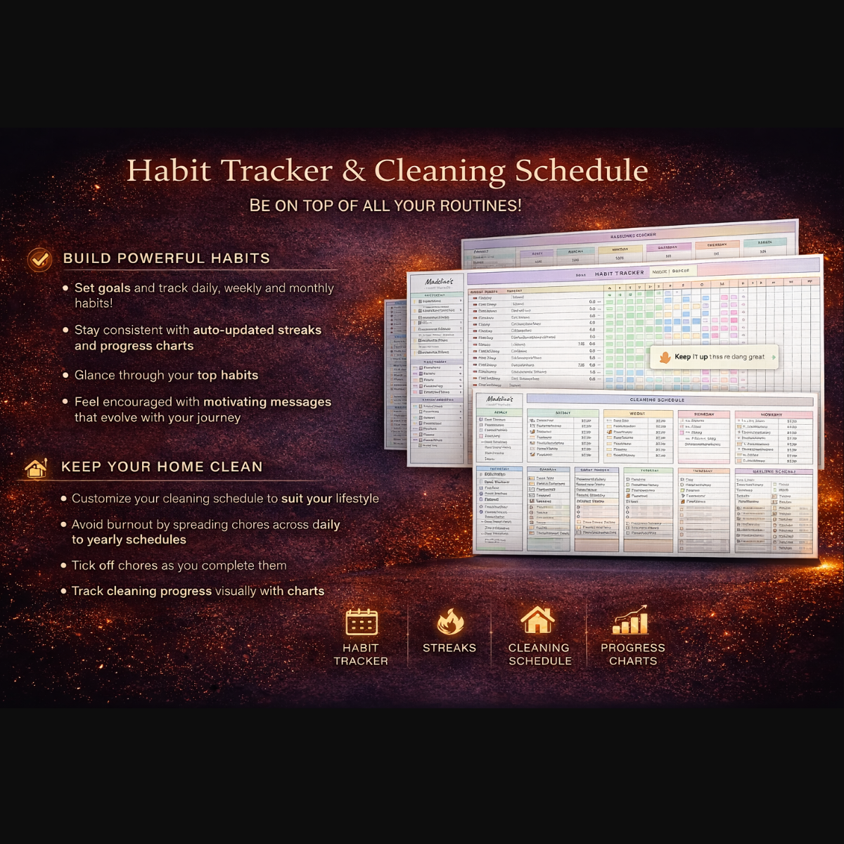 Planner calendar or meals preview